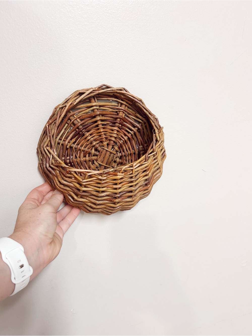 Handwoven Natural Brown Hanging Wicker Basket